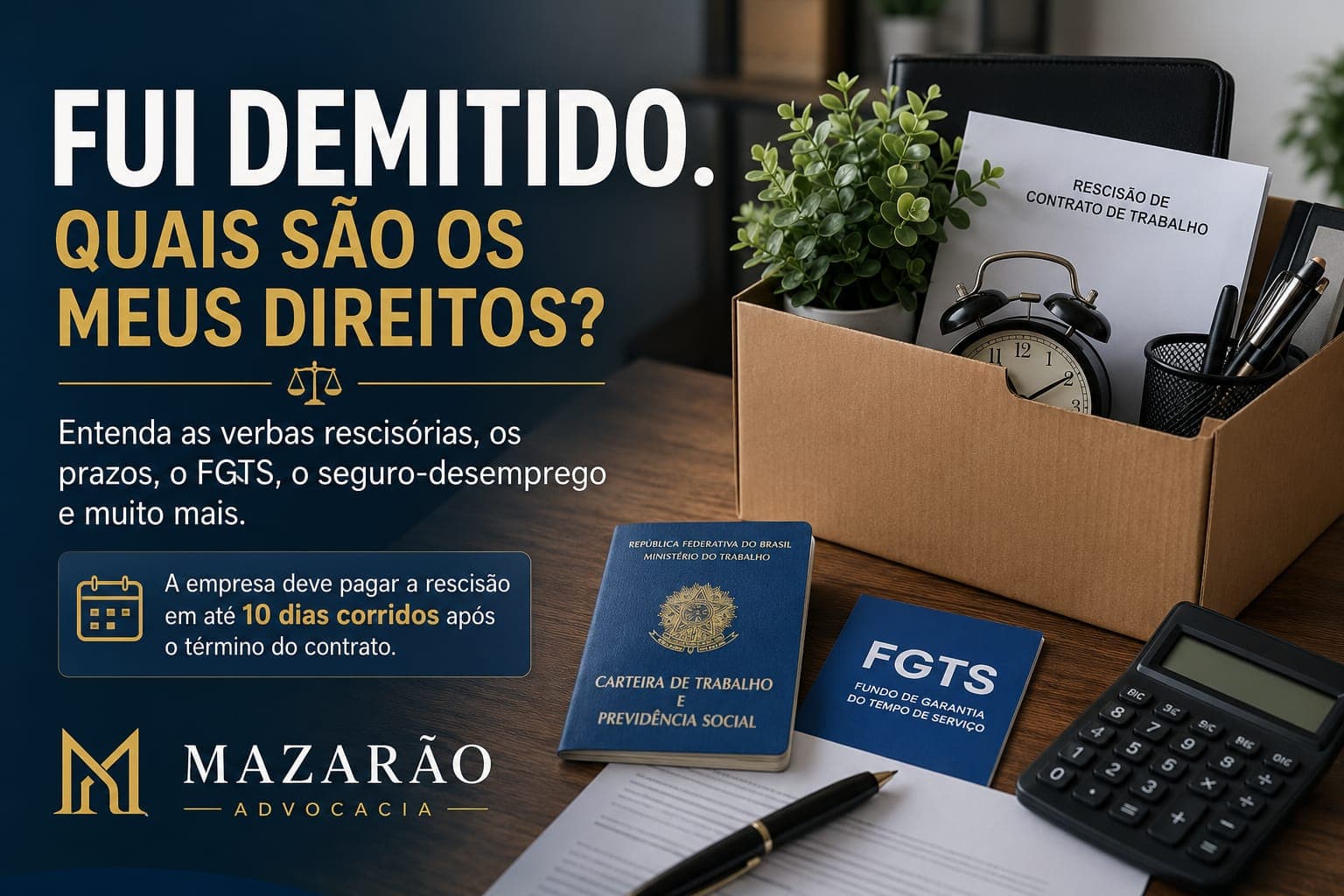 Trabalhador revisando os documentos da rescisão